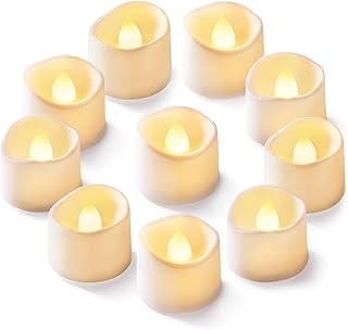 Homemory 24Pcs Flickering Flameless Candle Battery Operated, 200+Hours Fake Electric LED Tea Lights for Votive, Centerpiece Table Decorations, Wedding, Aniversary, Halloween, Christmas