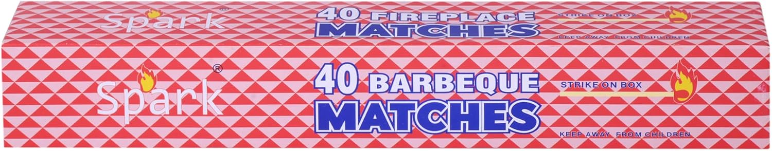 Spark Long Wooden Matches for Barbeque Grilling, Fireplace, Camping, Candles | 11" Long Wholesale,40 in Each Box(3)