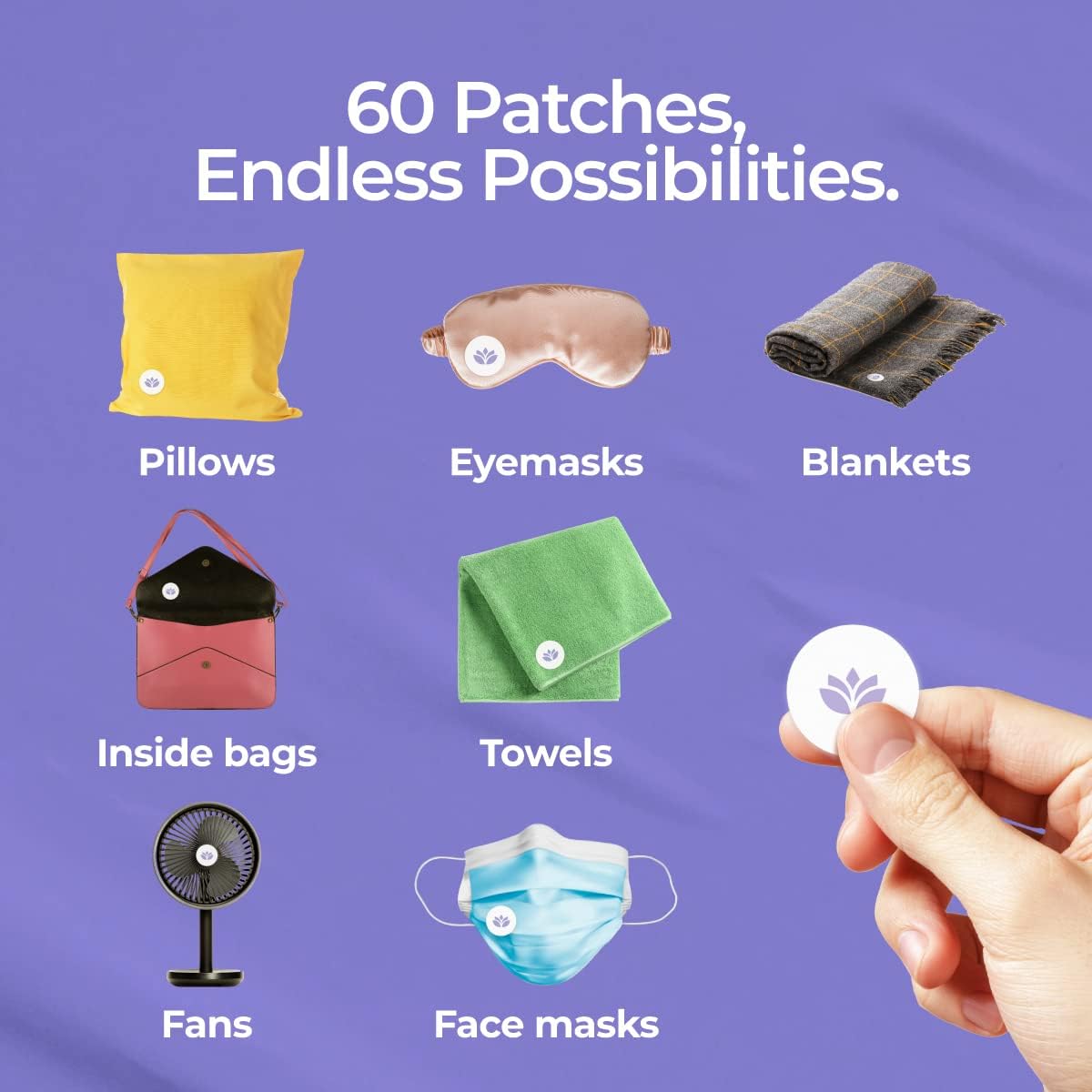 Gya Labs Lavender Aroma Patch - Essential Oil Scented Mask Stickers