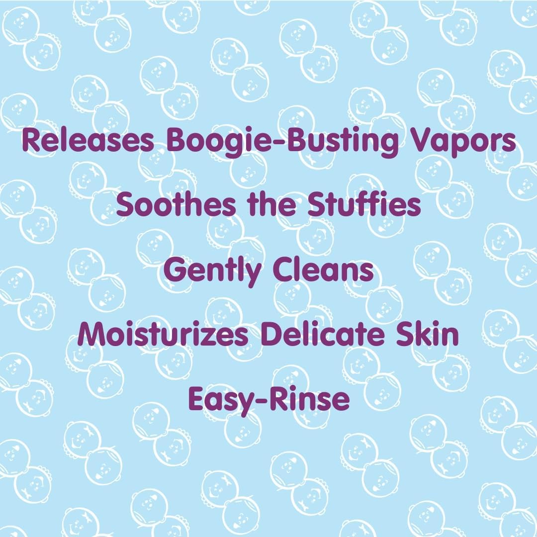 Boogie Bubbling Vapor Bath for Kids - 18 fl oz - Gentle & Calming Bubble Bath for Kids - Made with Natural Essential Oils - Mint Eucalyptus Scent - Baby Bathtime Essentials