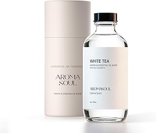 AROMASOUL Hotel Diffuser Oil Inspired by The White Tea Scent - Premium Fragrance Oil No. SA62489172 for Ultrasonic and Waterless Diffusers - 120 mL, 4 fl oz
