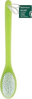 EcoTools Buff + Polish Bath Brush, Long Handle to Cleanse & Exfoliate Back & Hard-to-Reach Areas, Eco Friendly Shower Brush Removes Dead Skin, Cruelty Free Nylon Bristles, Vegan, 1 Count