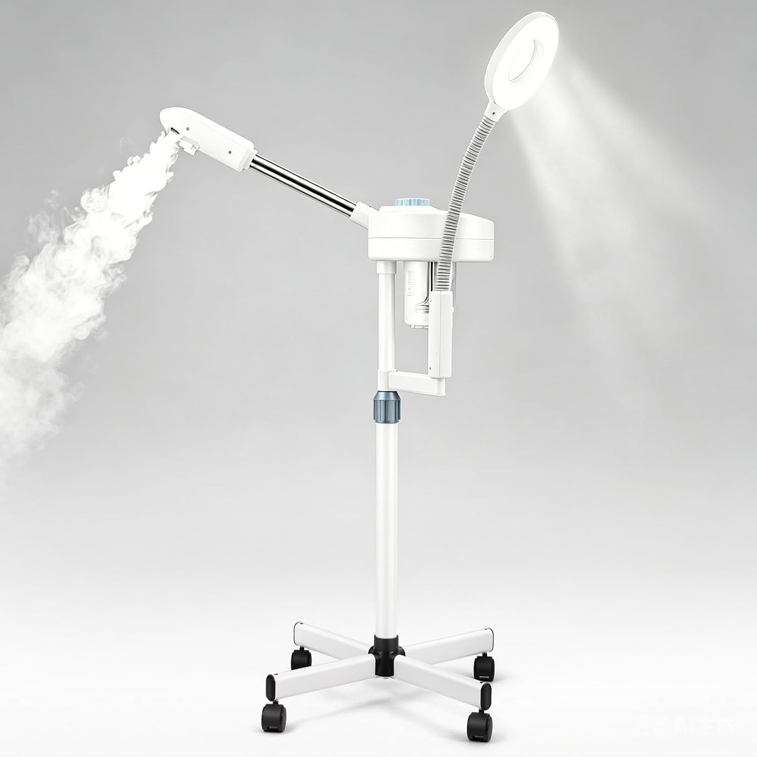 Artist hand Facial Steamer Professional 2 in 1 Hot Face Steamer with 5X LED Magnifying Lamp, Esthetician Face Steamer for Facial Deep Cleansing, Fast Heat Moisturizing for Beauty Salon Spa Home Use