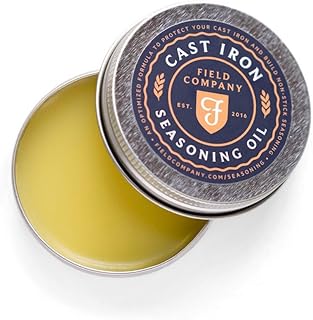 Cast Iron Seasoning Oil – Organic Grapeseed, Sunflower & Beeswax Blend for Conditioning & Restoring Cookware by Field Company