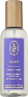 Bath & Body Works Aromatherapy Lavender Vanilla Essential Oil Mist, Body Spray with Vitamin E and Aloe, Pillow Spray for Calming Bedtime Relaxation, 5.3 fl oz - 1 Pack