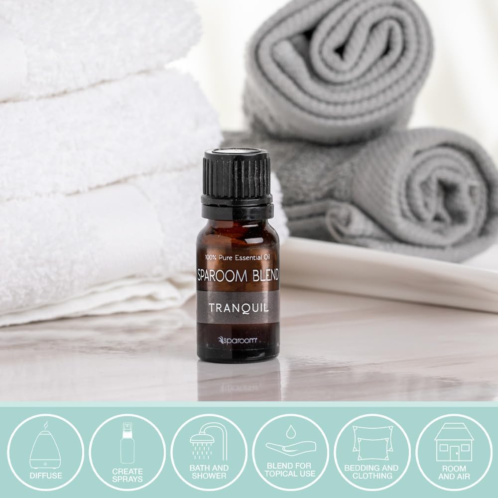 SpaRoom Aromatherapy 100% Pure Undiluted Essential Oil, Tranquil Blend, 10 mL