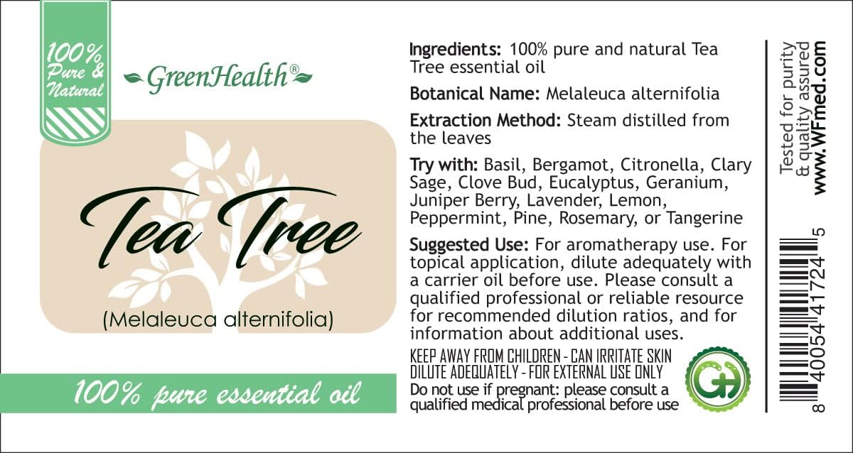 GreenHealth Tea Tree Essential Oil 100% Pure - 1 fl oz