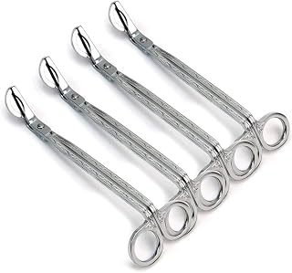 STONCEL 4PC Candle Trimmer Wick Catcher Stainless Steel,Silver