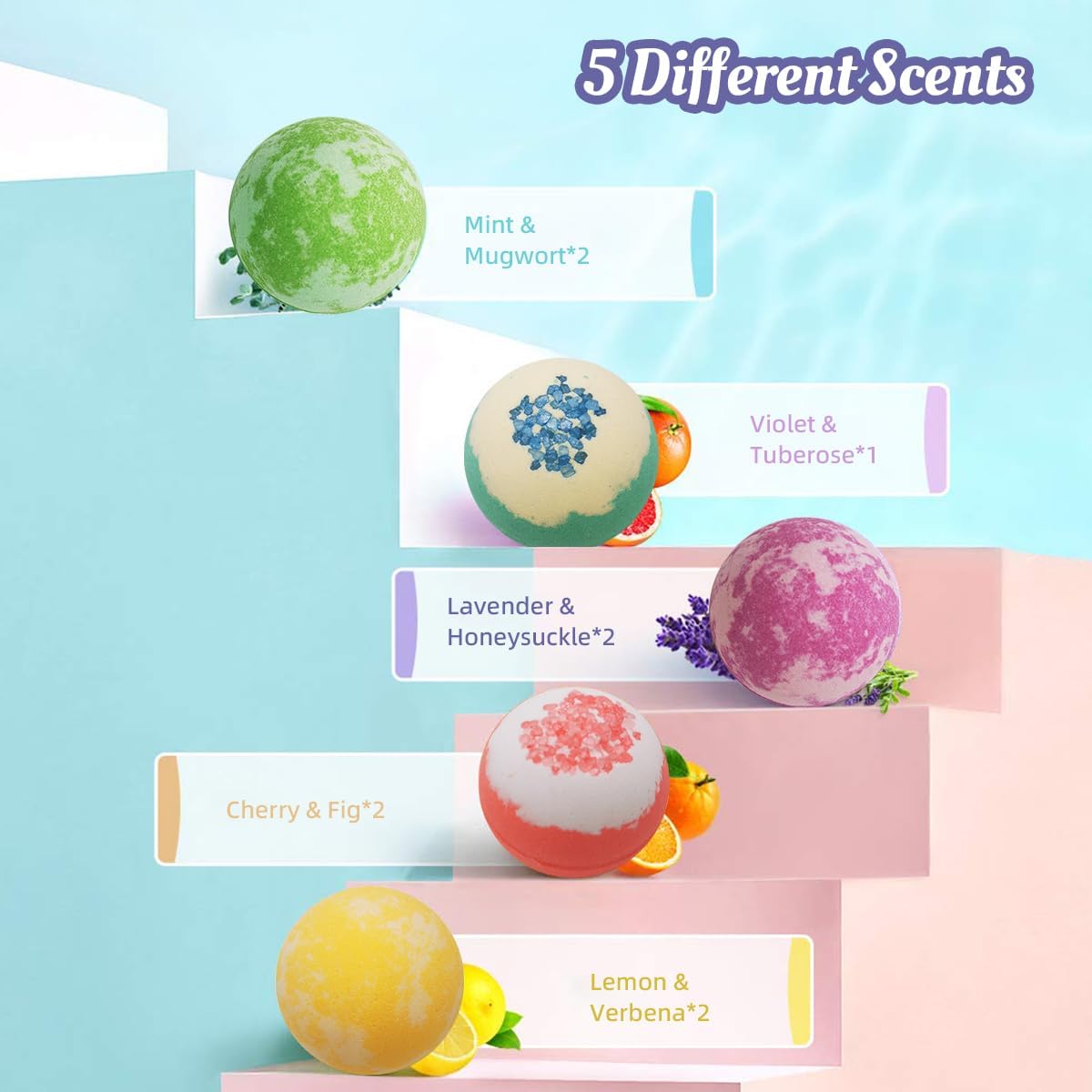 Bath Bombs for Women, 9 Pack Bath Bombs - Birthday Gifts for Women, Shea & Coco Butter Fizzies SPA Bath Relaxing, Self Care Gift Set for Women & Men, Wife, Daughter, Girlfriend Birthday