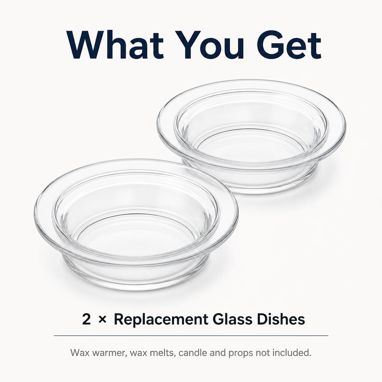 Candle Warmer Plate, 2pcs Replacement Wax Warmer for Scented Glass Aromatherapy Tray Wax Heating Plate for Oil Lamp Melt Warmes Burners, 4.52 inches