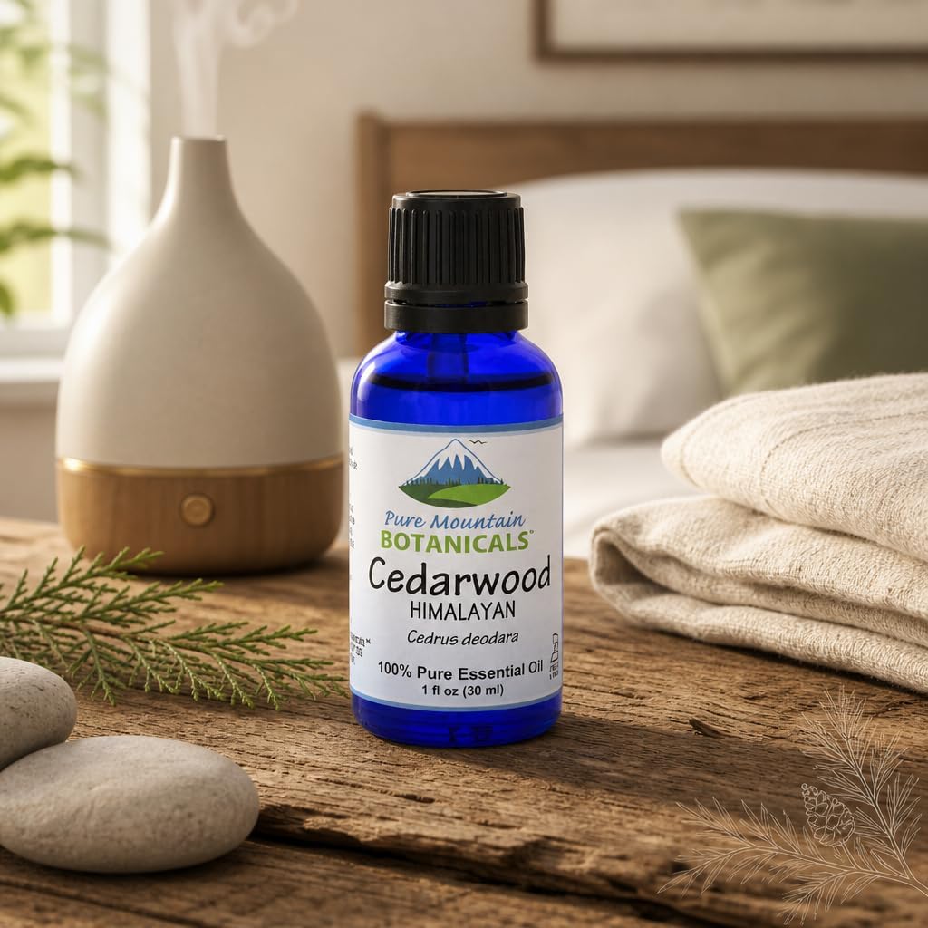 Cedarwood Essential Oil - Pure Natural &amp; Kosher - 1oz Bottle Cedrus Deodara