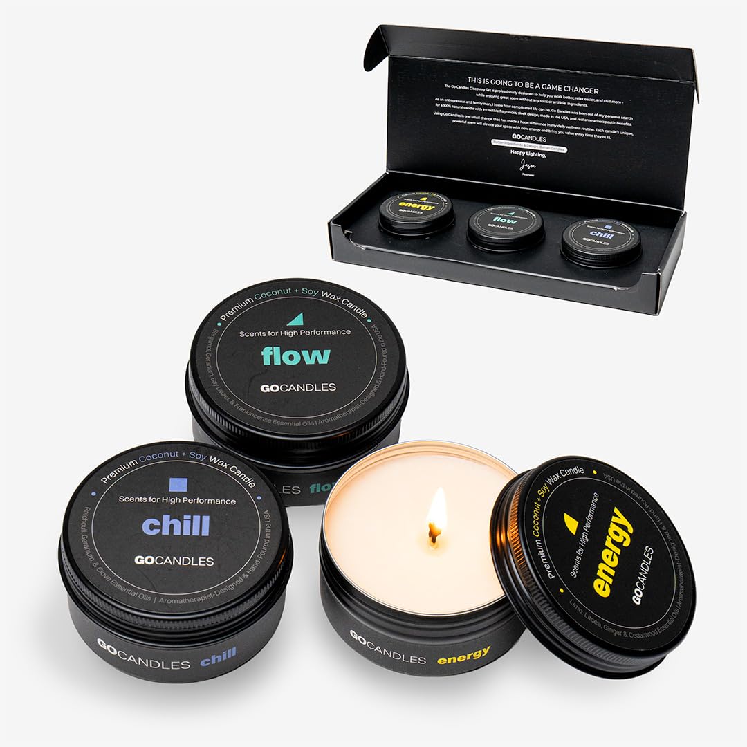 Go Candles Luxury Scented Candle Set for Men