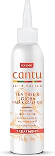 Cantu Tea Tree & Jojoba Hair & Scalp Oil with Shea Butter, 6 fl oz