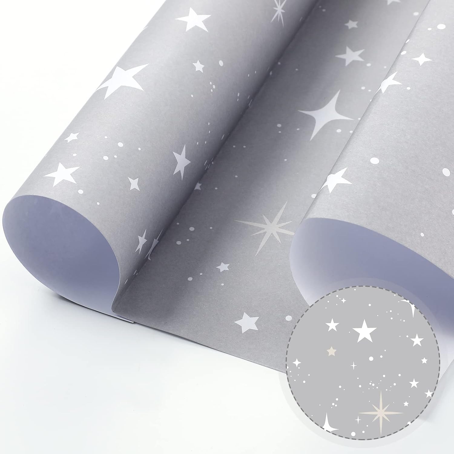 Thenshop 30 Sheets Fragrant Drawer Liners for Dresser, Talcum Powder Scented Paper Liner 19.5 x 14 Inches Star Pattern Non Adhesive Drawer Paper Liner for Home Shelf Closet Cabinet