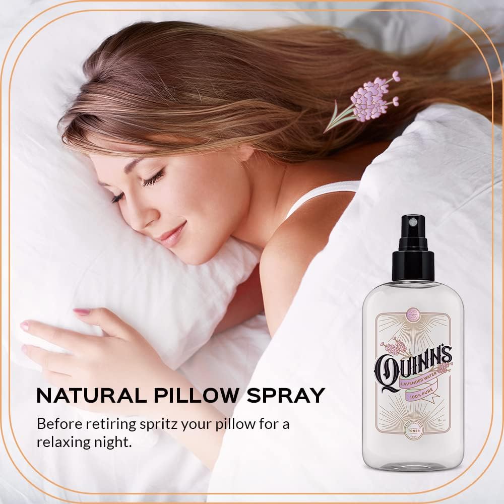 Quinn’s Lavender Water Natural Pillow Spray Relaxing Aromatherapy Mist 8oz