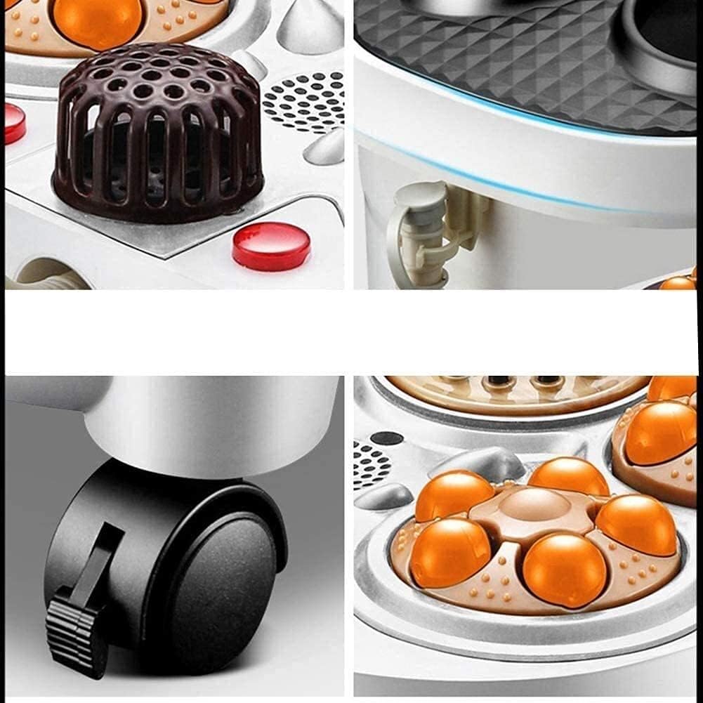 Foot Spa Foot Bath Massager with Heat & 6 Motorized Massage Rollers, Adjustable Time & Temperature, O2 Bubbles, Rotating Pedicure Stone for Relieve Foot Pressure