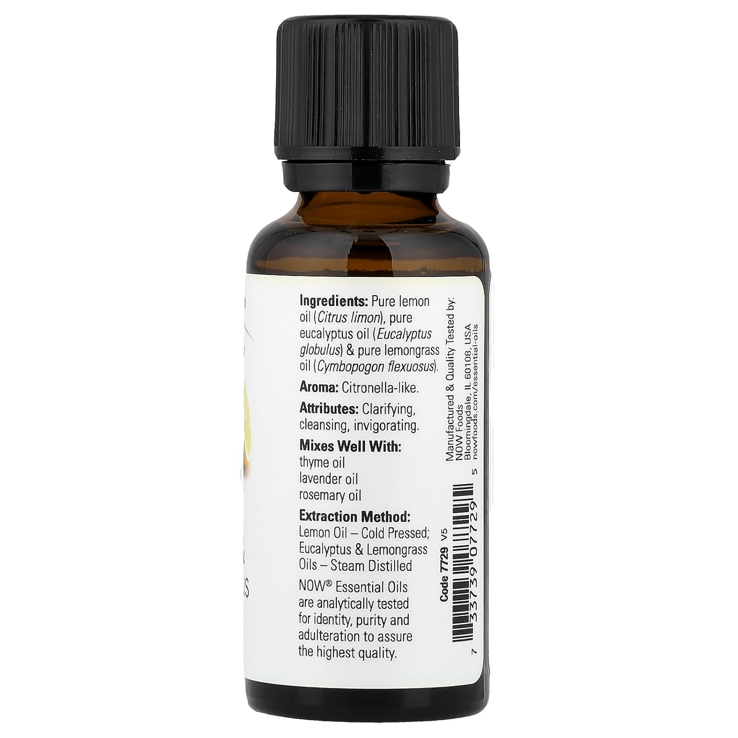 NOW Foods Lemon-Eucalyptus Oil, 1 oz Liquid