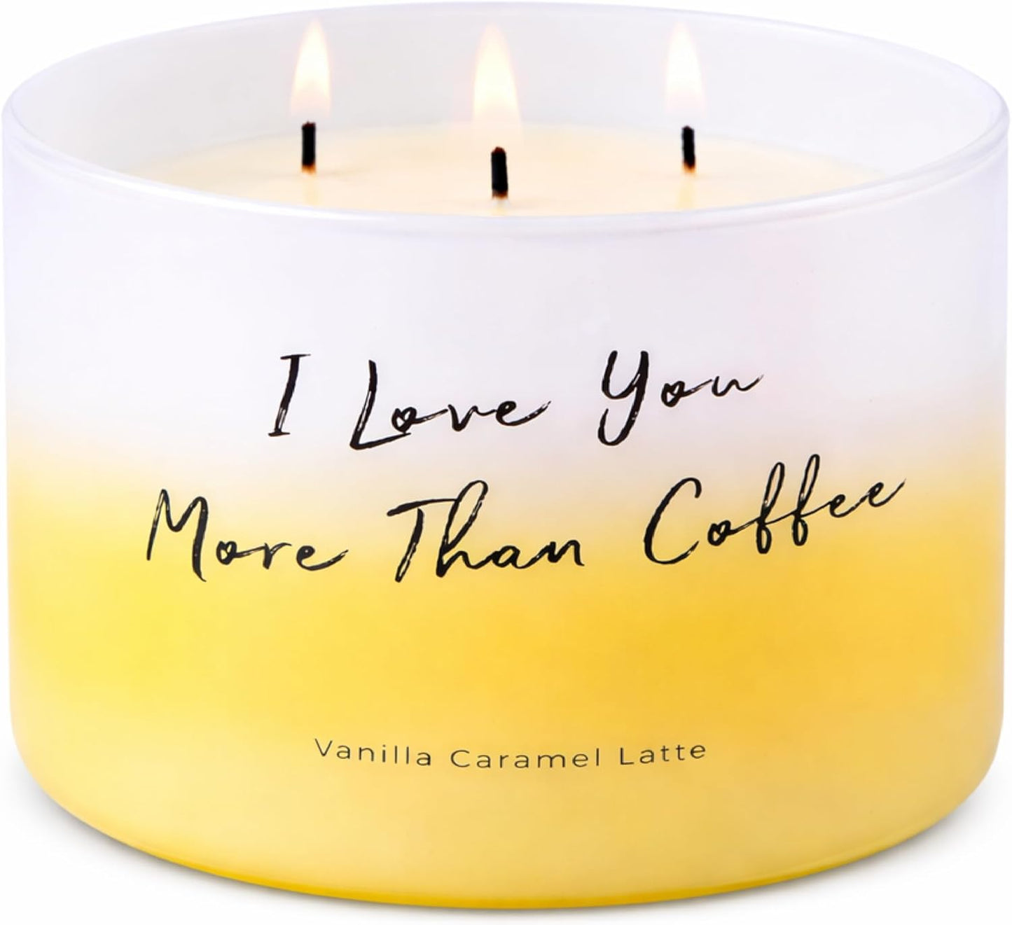 Vanilla Caramel Latte Scented Soy Candle | Large 3-Wick Vanilla Candle for Home, 15.8 oz | Coffee Candles with Caramel | Candles for Women & Coffee Lover Gifts | Long-Lasting Clean Burn