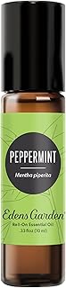 Edens Garden Peppermint Essential Oil Roll-On- 100% Pure Premium Grade, Natural, Therapeutic, Aromatherapy, Kid & Skin Safe, The Best for Health, Wellness, Relaxation Pre-Diluted 10 ml (.33 fl oz)