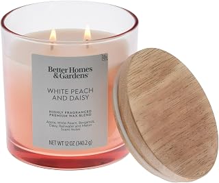 Scented 2-Wick Ombre Jar Candle 12oz (White Peach Daisy)