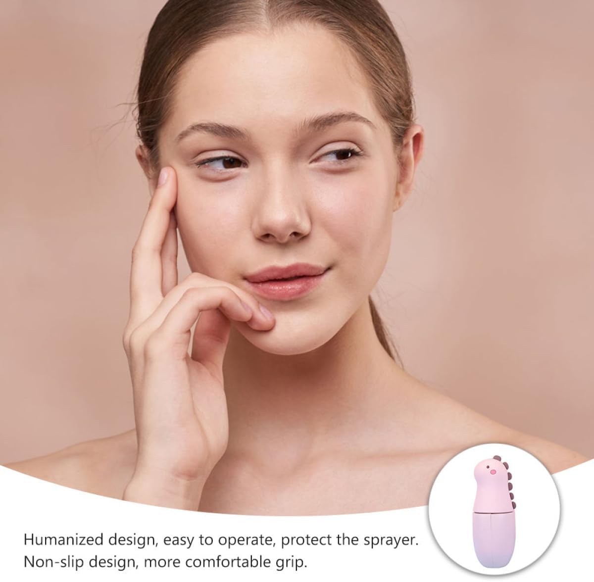 OSALADI Portable Nano Facial Mister Moisturizing Sprayer with Cute Dinosaur Design USB Rechargeable Mini Face Steamer for Travel Office Skincare Hydration