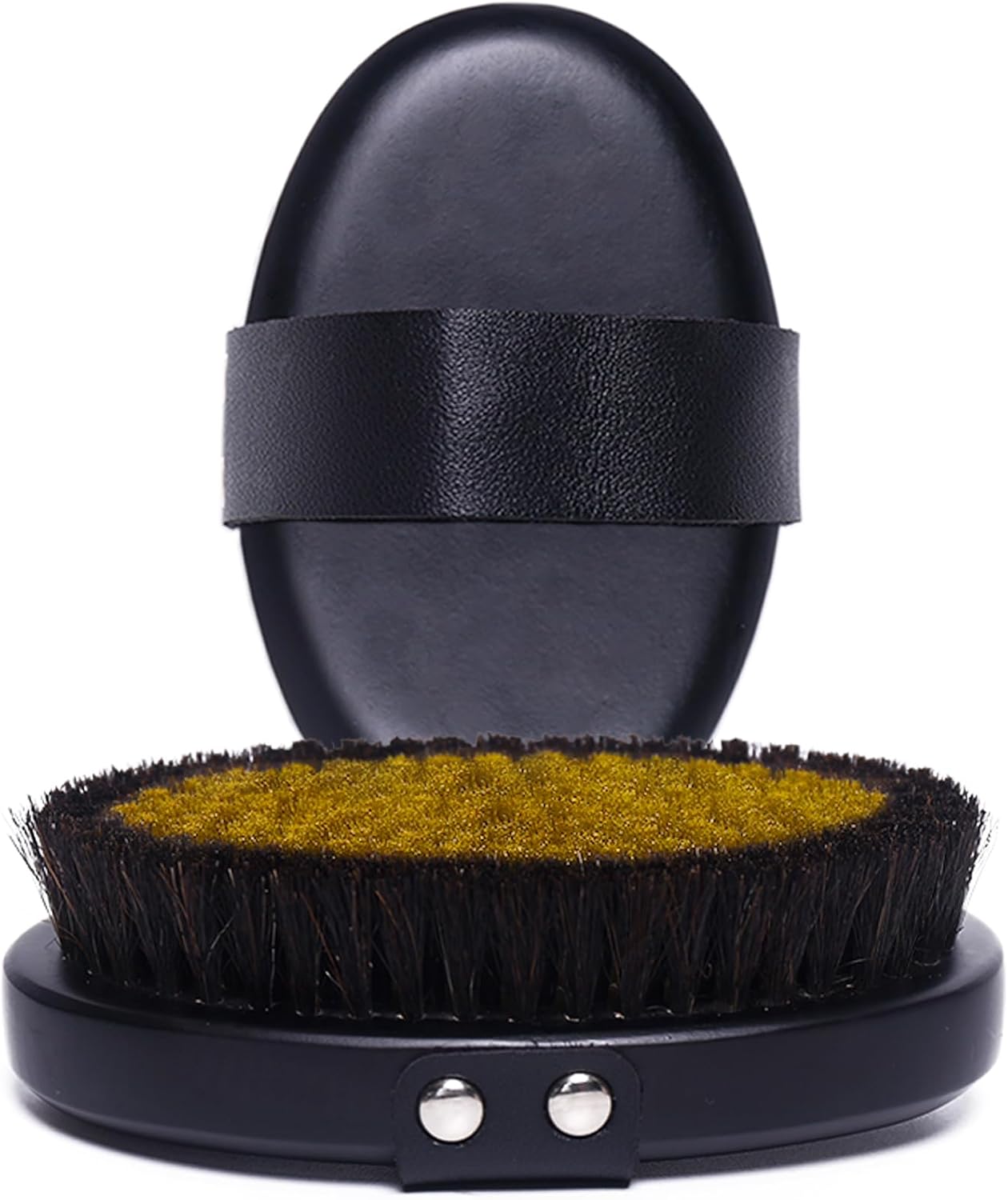 Premium Ionic Copper Dry Brush – Dry Brushing Body Brush for Lymphatic Drainage, Exfoliating Body Scrubber & Lymphatic Brush – Ergonomic Palm Design Body Brush with Storage Pouch, Gift Ready