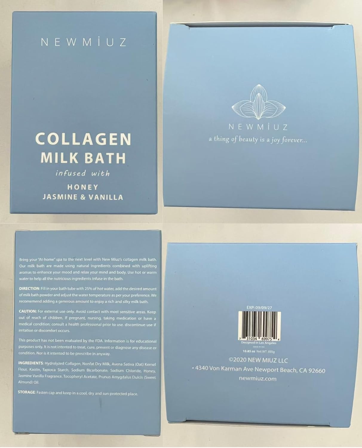 Creamy Coconut Collagen Milk Bath Soak Powder Moisturize & Soften Skin – Vanilla Jasmine Luxury Spa Bubble Bath Salt Mother's Birthday Christmas Relaxation Gifts for Women Perfect Stocking Stuffers