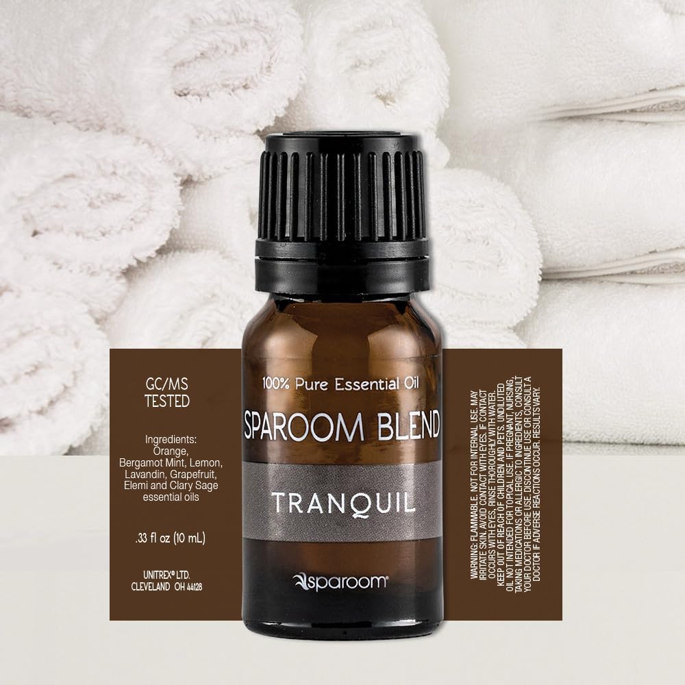 SpaRoom Aromatherapy 100% Pure Undiluted Essential Oil, Tranquil Blend, 10 mL