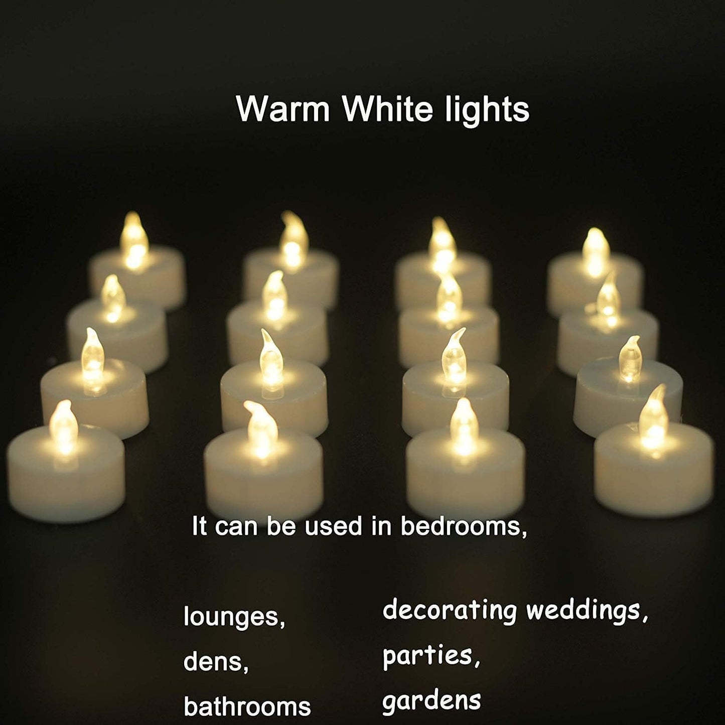 Nancia LED Tea Lights Candles- 100PACK Flameless Candles Realistic and Bright Flickering Long Lasting 200Hours for Holiday Celebration,Home Decoration Warm White