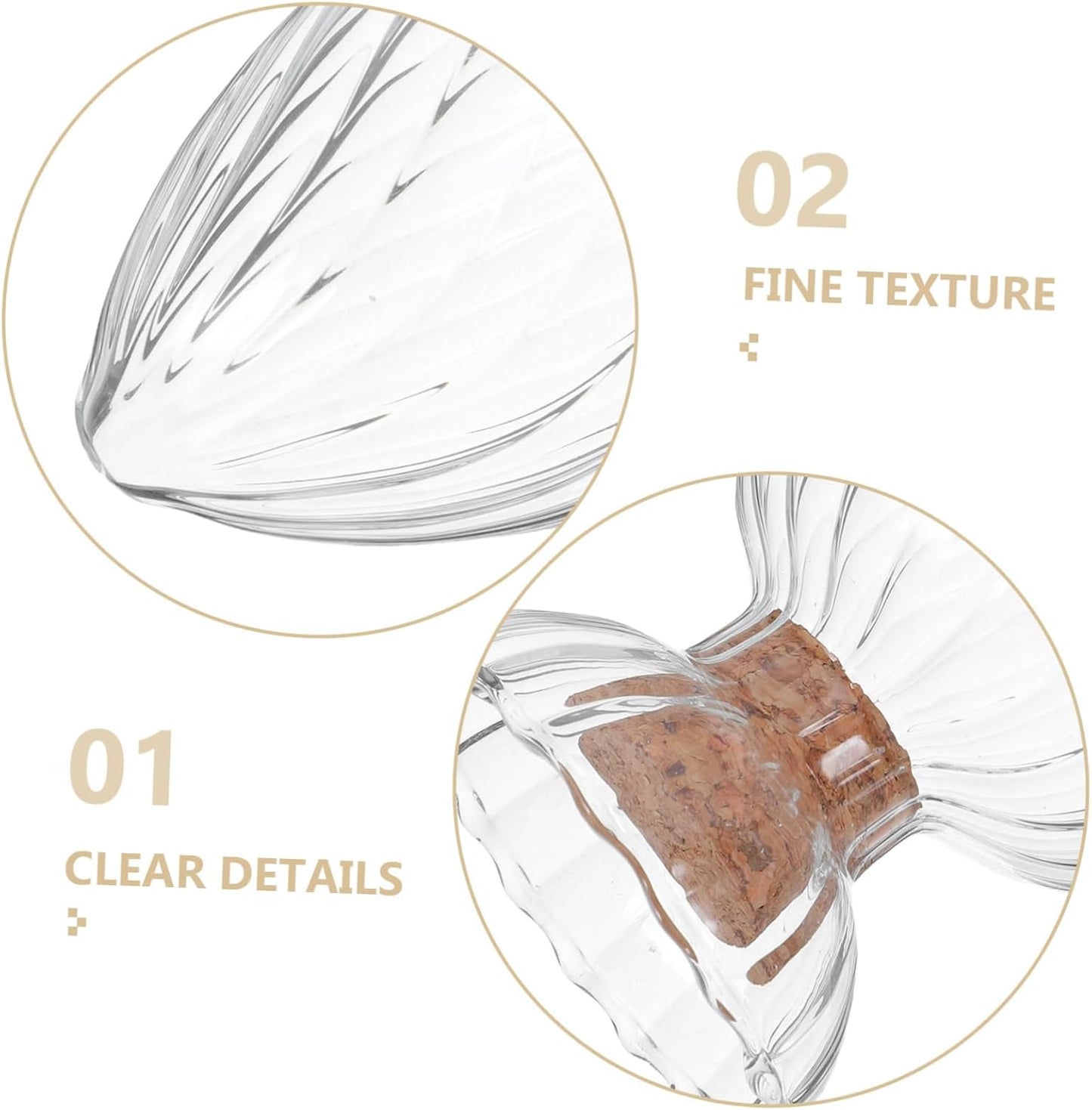 Cabilock Helix Shaped Match Holder Clear Glass Match Sticks Cloche Empty Upside Down Holder Jar for Dining Table Fireplace Bathroom Decoration