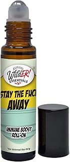 Wild Essentials Stay The F Away Roll-On Essential Oil Blend – Thieves-Style Immunity Support with Cinnamon, Clove, Eucalyptus, Lemon & Rosemary – Ready-to-Use with Organic Jojoba – Made in USA