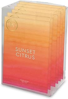 Brooklyn Fragrance Co. Water Color Sachet Bags – Sunset Citrus Scented Pouches – Perfect Aroma for Drawers, Closets, Cars and Bathrooms – Long-Lasting Fresh Scent Sachets (6- Pack)