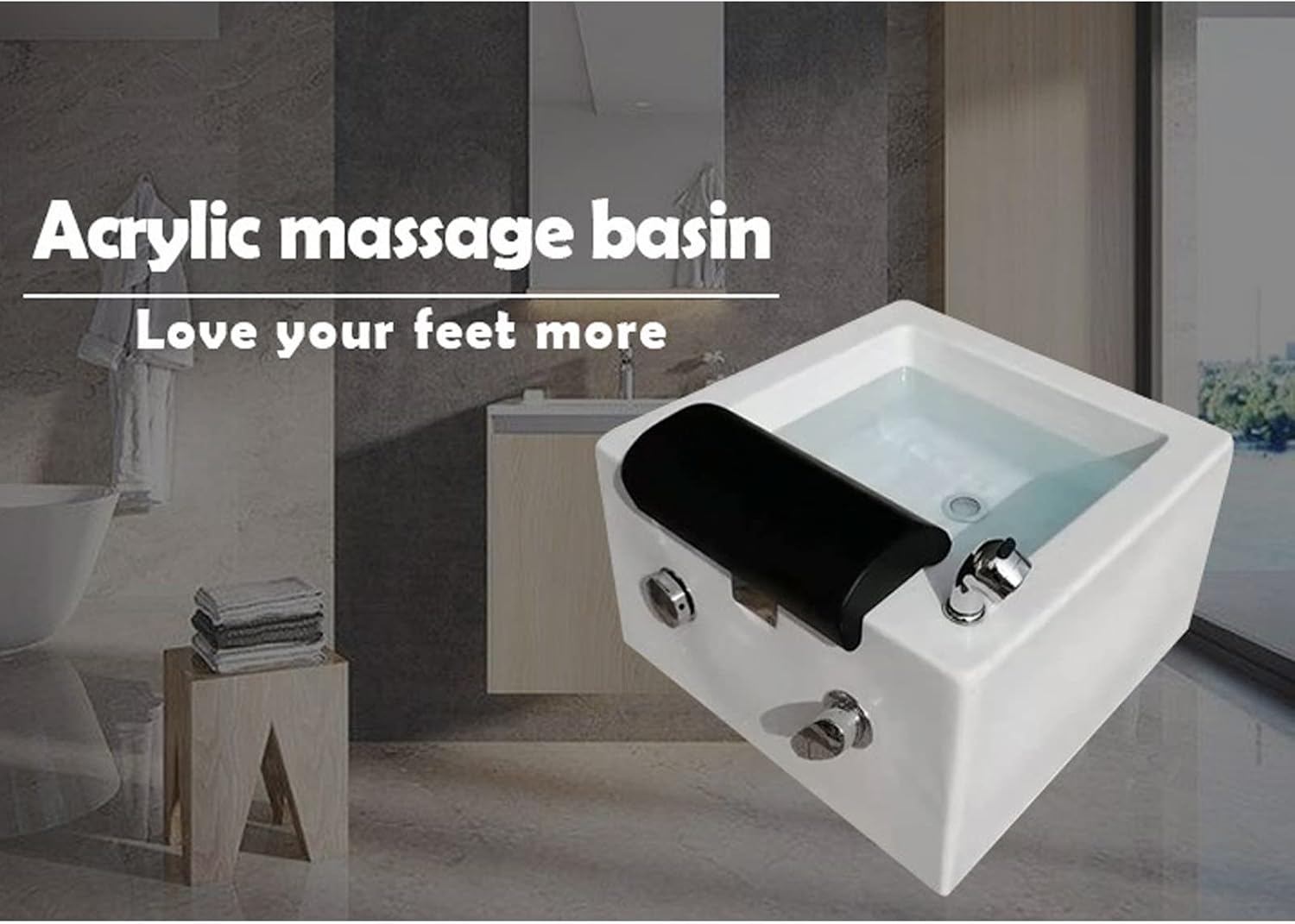 Water Foot Massager Bubble Bath with Temperature Control Switch for Soothe & Relax Tired Feet - Foot tub for Soaking feet, Foot Care, Color Light
