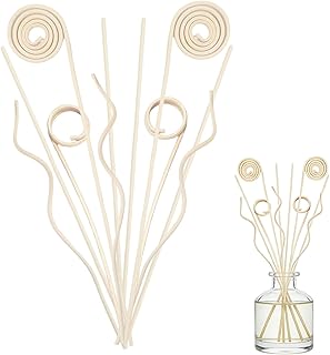10PCS Reed Diffuser Sticks - Rattan Reed Diffuser Sticks Natural Rattan Wood Essential Oil Diffuser Sticks, Keep Fragrance Scent for Home, Living Room, Bathroom, Bedroom, Office, Decor