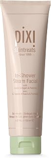 Pixi In-Shower Steam Facial | Gel-to Oil Cleanser for Radiant Skin | Deeply Nourishes, Softens & Tones | Self-heating for Use in Shower or Bath | 4.6 fl oz/ 135 ml