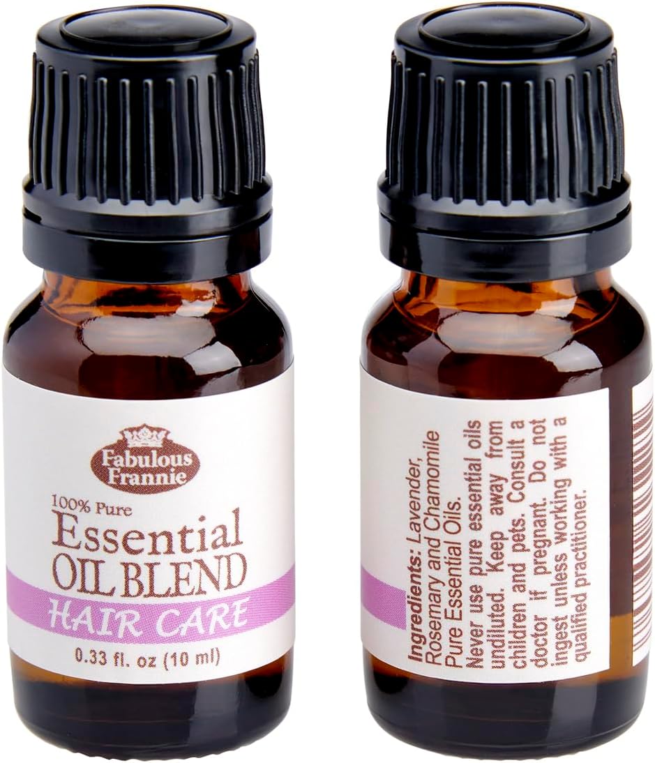Fabulous Frannie Hair Essential Oil Blend 100% Pure, Undiluted Essential Oil Blend Blend of Rosemary, Lavender and Chamomile Essential Oils 10ml