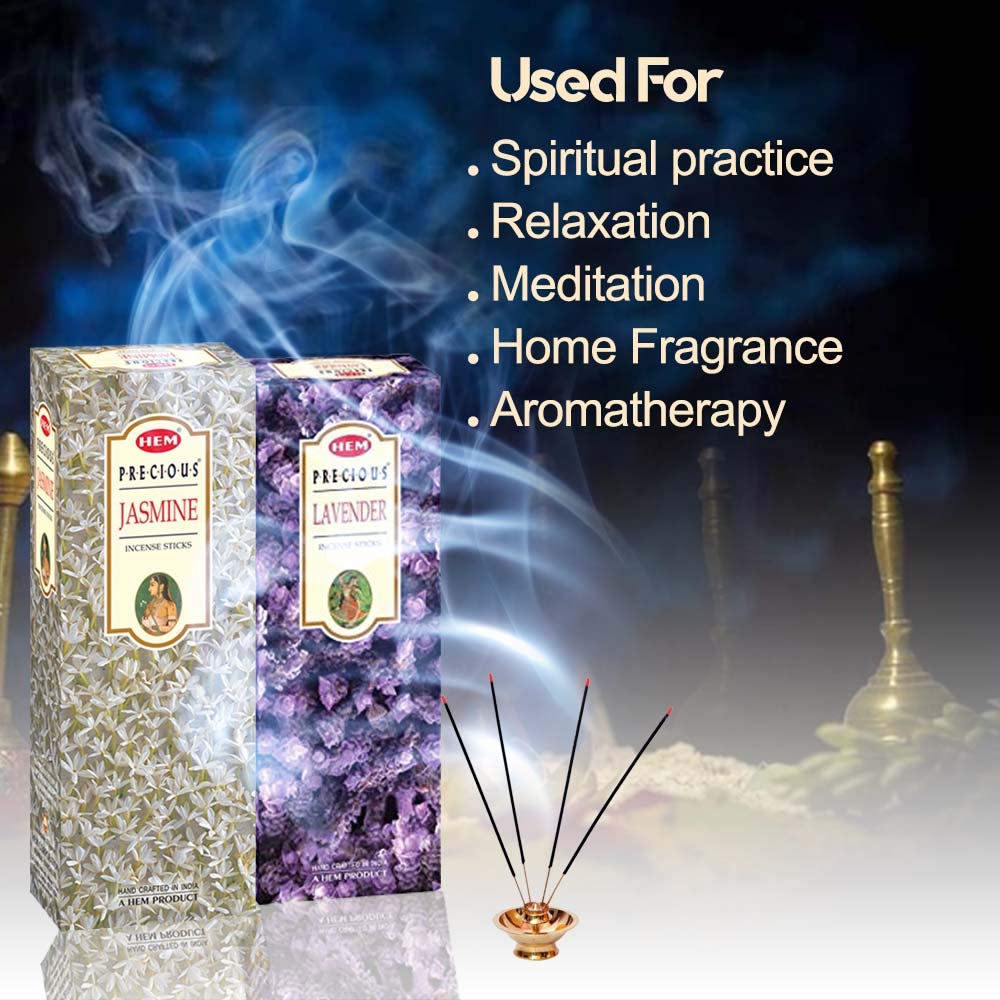 Hem Lavender & Jasmine Incense Sticks – Pack of 2 Boxes (240 Sticks Total) – Calming Floral Aroma for Relaxation, Meditation & Home Fragrance