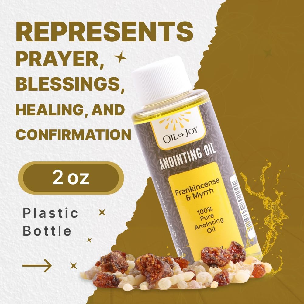 Swanson Christian Products Frankincense and Myrrh Anointing Oil 2 Oz 100% Pure Anointing Oil for Prayers by Oil of Joy