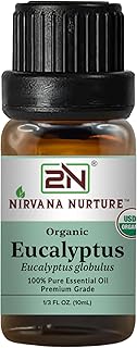 Eucalyptus Essential Oil, USDA Certified Organic, 100% Pure Undiluted, Aromatherapy Oil for Diffuser, Hair & Skin Care