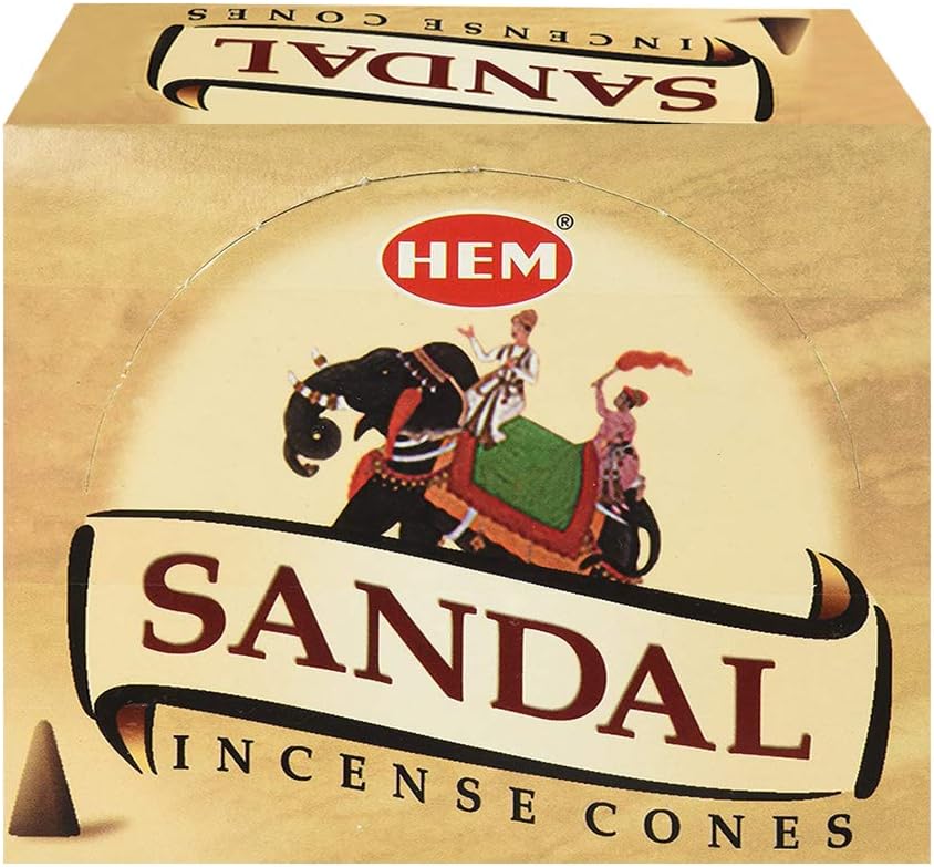 Sandal Incense Cones and Cone Incense Burner Bundle Insence Insense Hem Incense