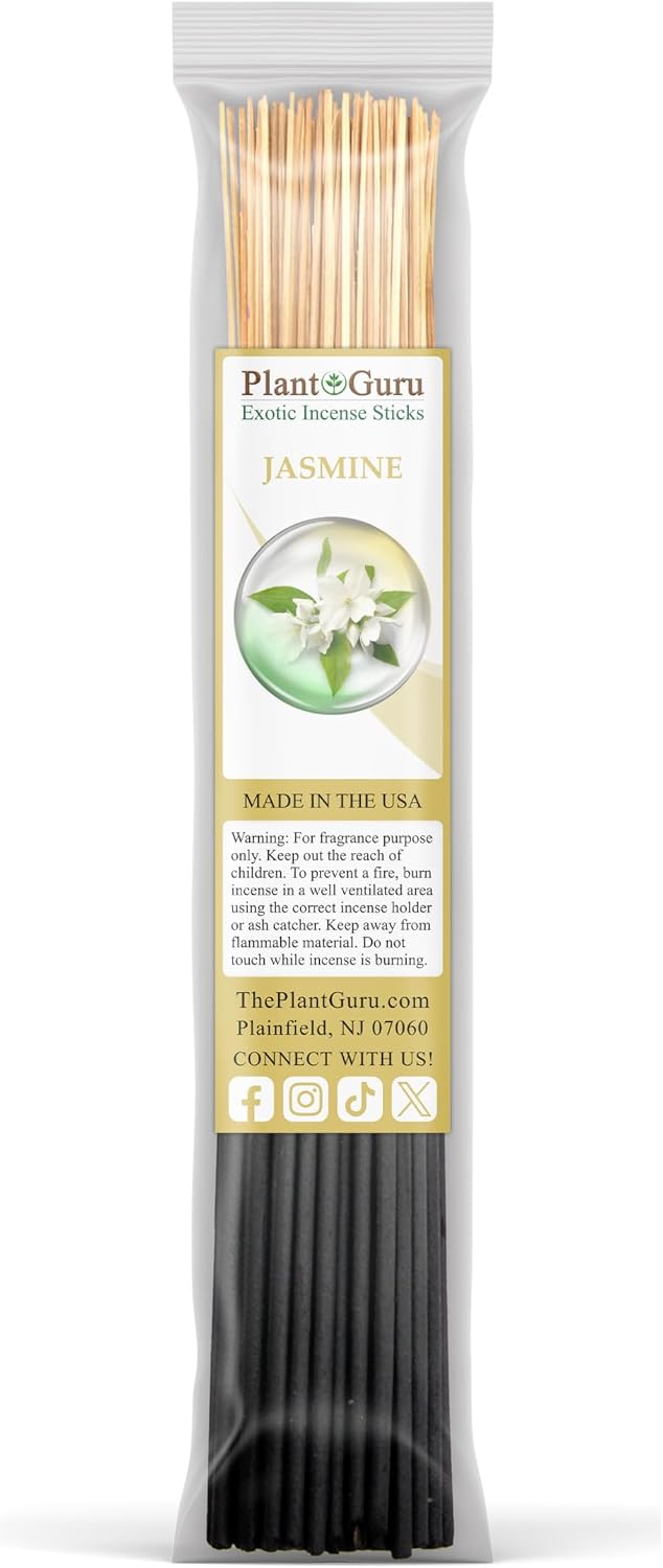Floral Incense Sticks Variety Set Bulk 500 Pack Sampler 11" Sticks - 5 Bundles of 100 Sticks Per Bundle. Gardenia, Japanese Cherry Blossom, Jasmine, Lavender, Red Rose.