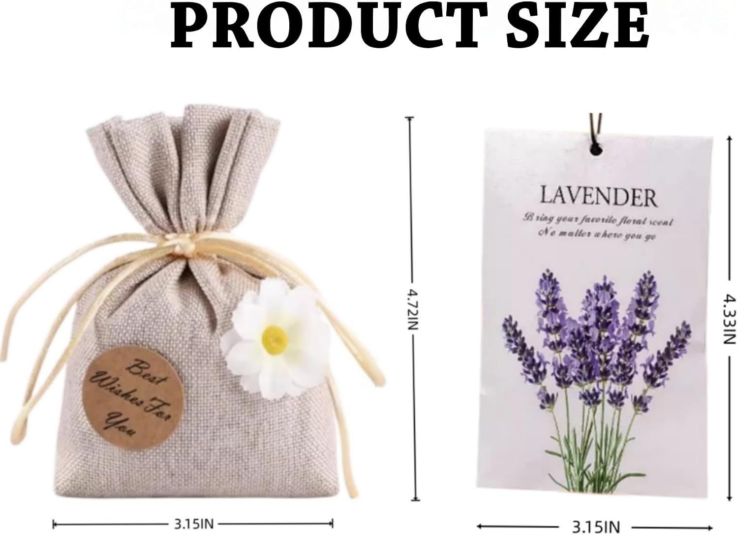 8-Pack Lavender Jasmine, and Cedarwood Scented Sachets Set, Car Rearview Mirror Air Freshener for Drawers Closets Shoe Cabinet, Bathroom, Long-Lasting Fragrance for Women Men Friends Wife
