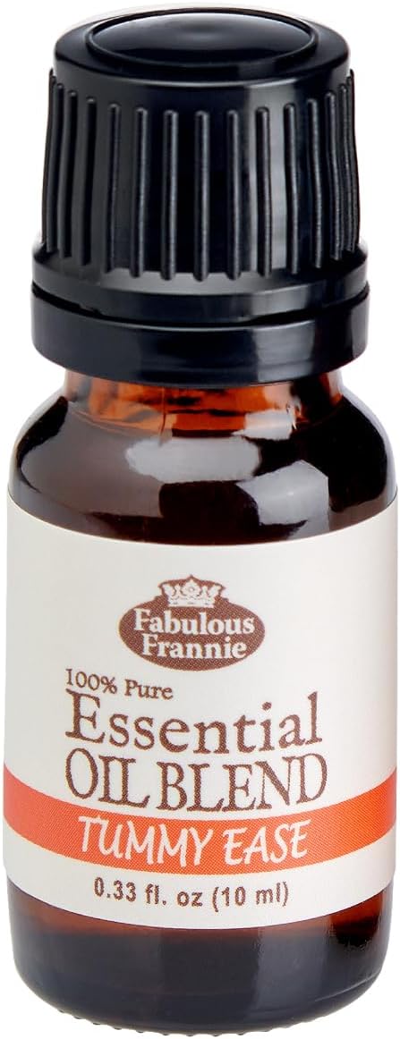 Tummy Ease Pure Essential Oil Blend 10mL Made with Tangerine, Spearmint, Ginger and Fennel by Fabulous Frannie