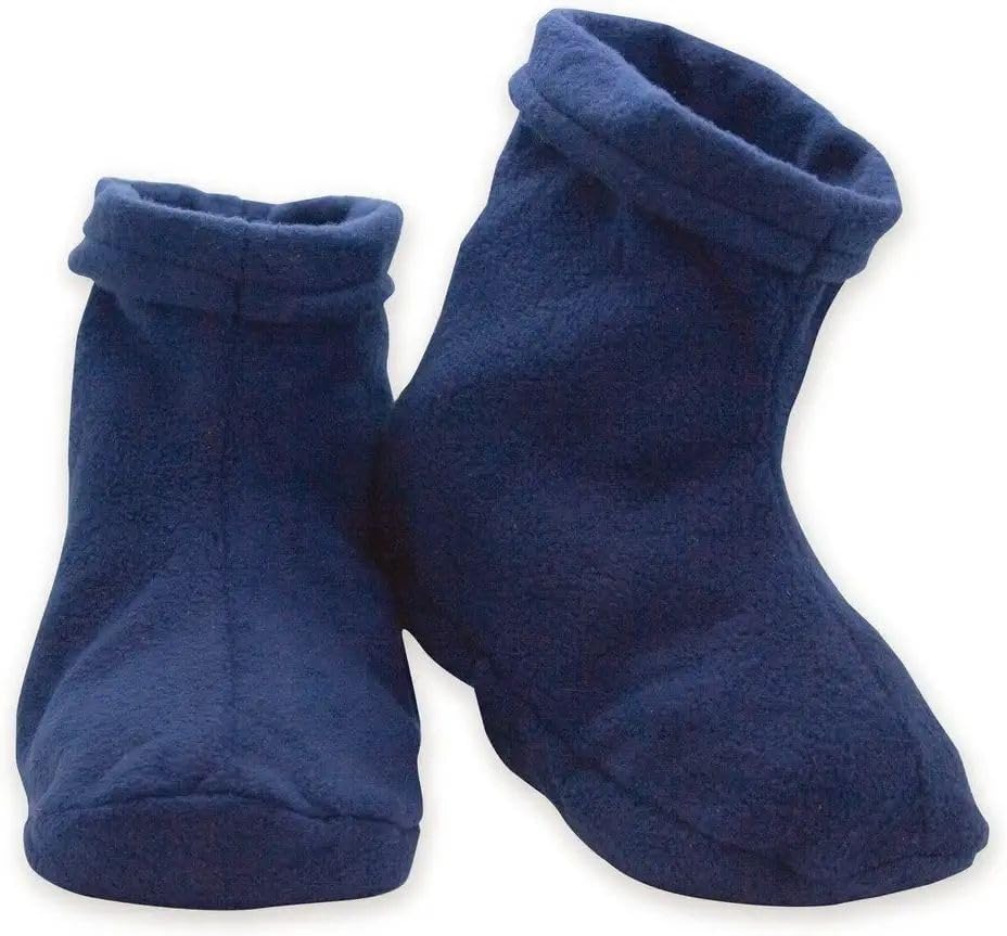 Microwaveable Aromatherapy Foot Warmers – Reusable Heated Booties with Flaxseed & Herbal Infusion for Foot Relaxation, Moist Heat Comfort & Cold Feet Relief (Blue, One Size)