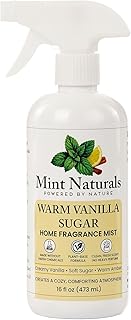 Natural Vanilla Room Spray & Odor Eliminator - Warm Sugar Scent 16oz | Cozy Vanilla Sugar Fragrance Mist, Plant-Based, Non-Toxic, Home Office Car Bathroom, Made in USA by Mint Naturals