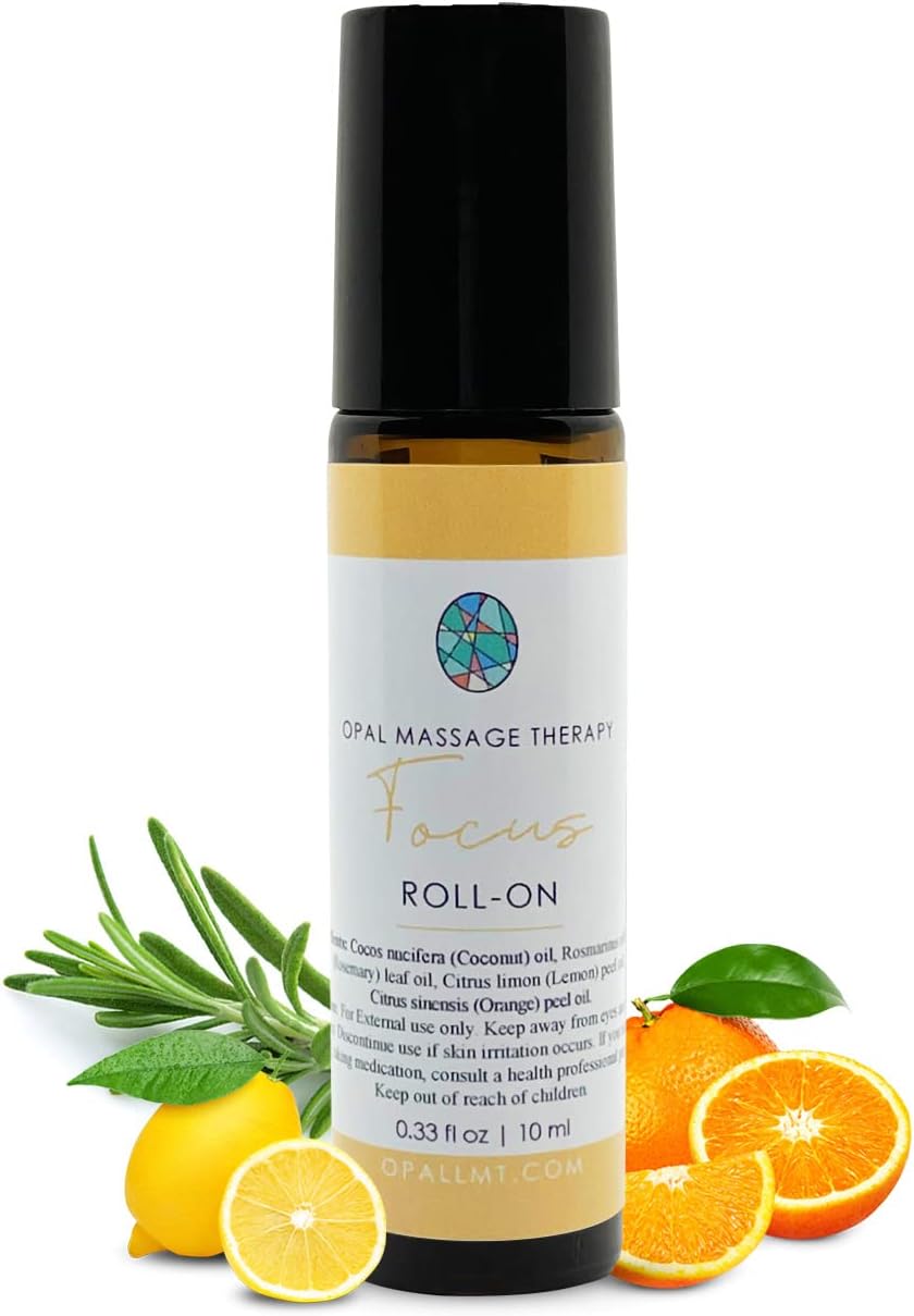 Premium Focus Essential Oil Roll On Opal Massage Therapy