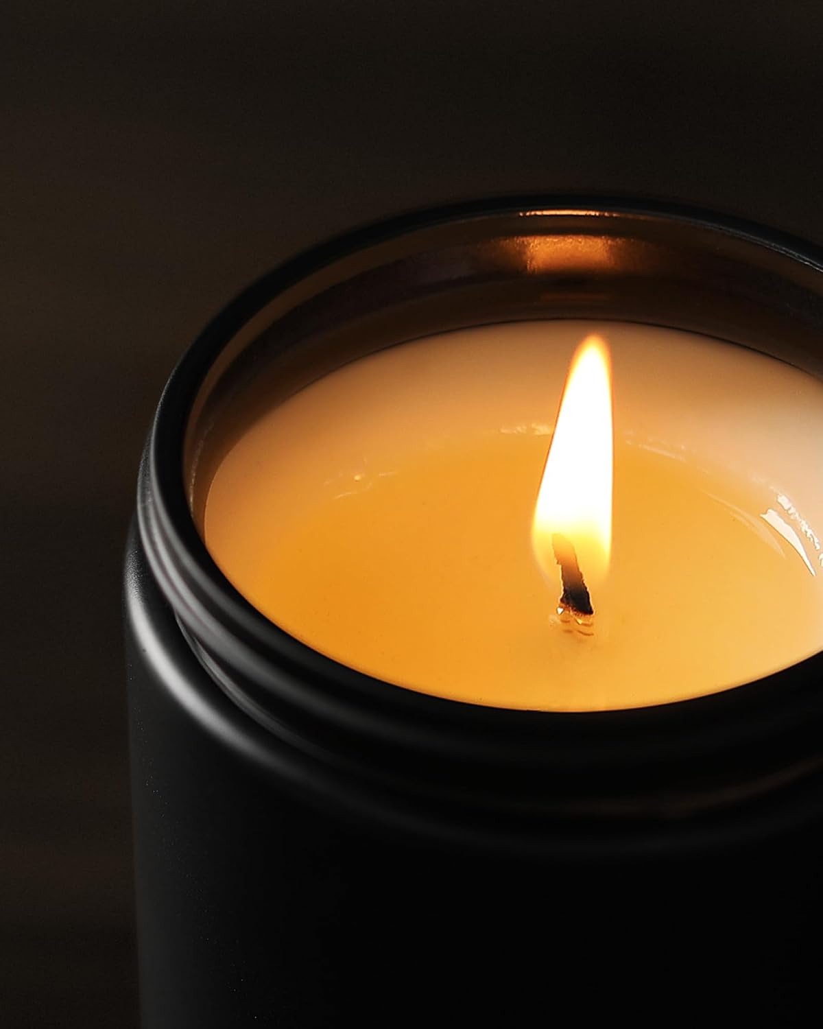 AOOVOO Scented Candles for Men - Mahogany & Teakwood Candles for Home Scented | Soy Candles | Strong Fragranced Masculine Black Candle Gift for Women & Men, 9oz