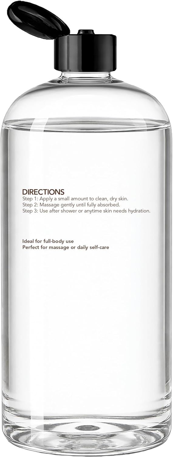 Aromatherapy Massage Oil – Citrus & Eucalyptus – Lightweight, Non-Greasy Body Oil with Fractionated Coconut Oil – Refreshing, Uplifting – 8 fl oz