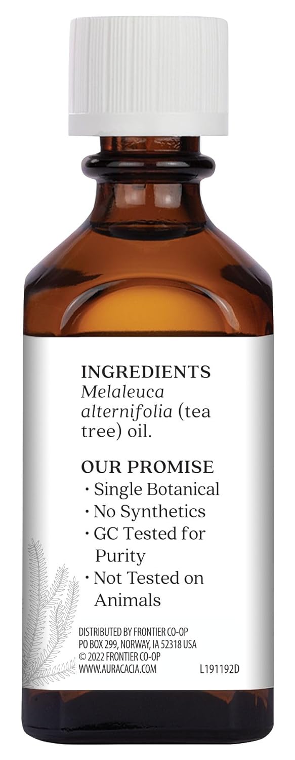 Aura Cacia Tea Tree Essential Oil, Vegan, 2 Fluid Ounces (Pack of 1)