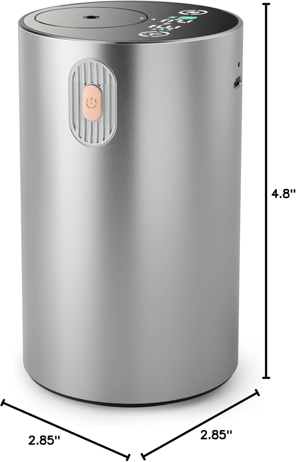 JUANANIUG Waterless Essential Oil Diffuser Rechargable: Portable Aromatherapy Diffuser for Car and Home - 4 Concentration Adjustments and Timers - Gift for Valentine’s Day (Sliver)